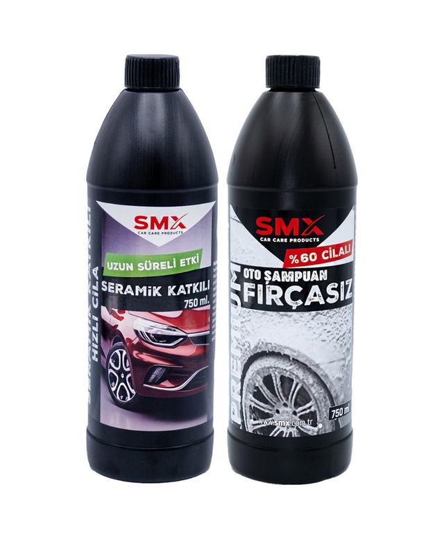 Seramik Katkılı Hızlı Ve Pratik Cila 750ml. + Premium %60 Cilalı Oto Şampuanı 750ml.