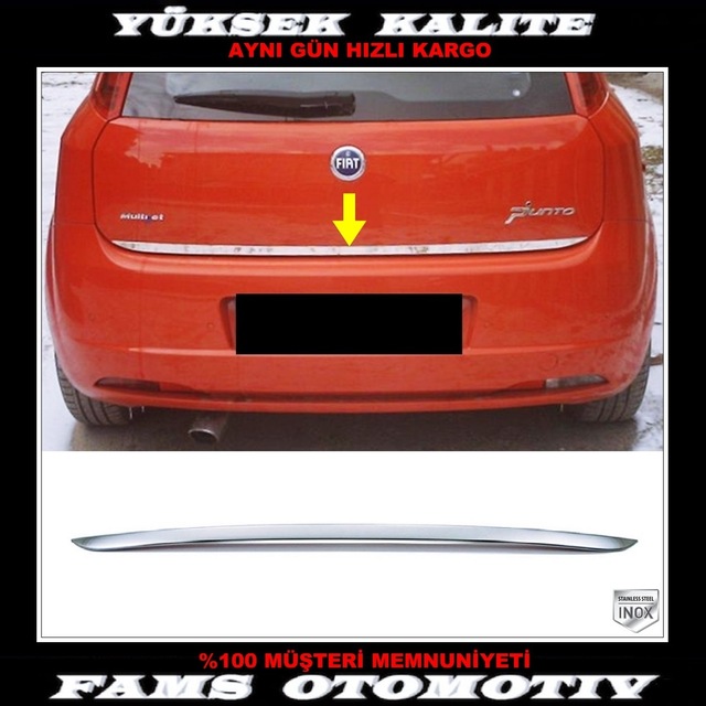 Fiat Grande Punto Krom Bagaj Alt Çıtası 2005 Üzeri P. Çelik N11.4451