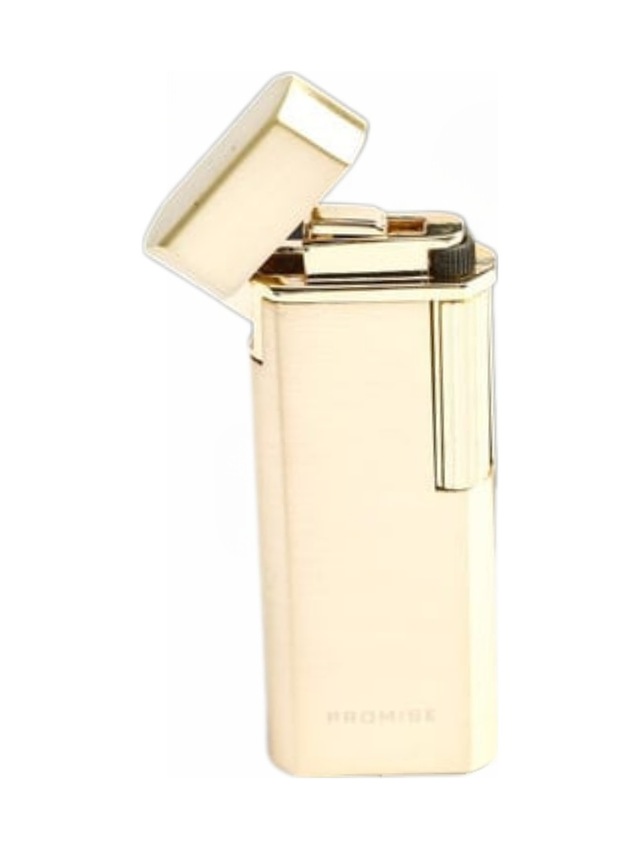 Promise Twiggy Fırçalı Gold Metal Soft Flame Çakmak