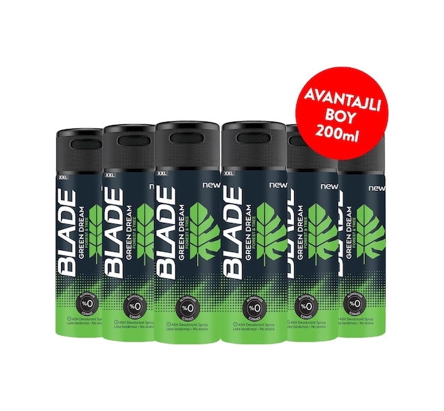 Blade Green Dream Erkek Sprey Deodorant 6 x 200 ML