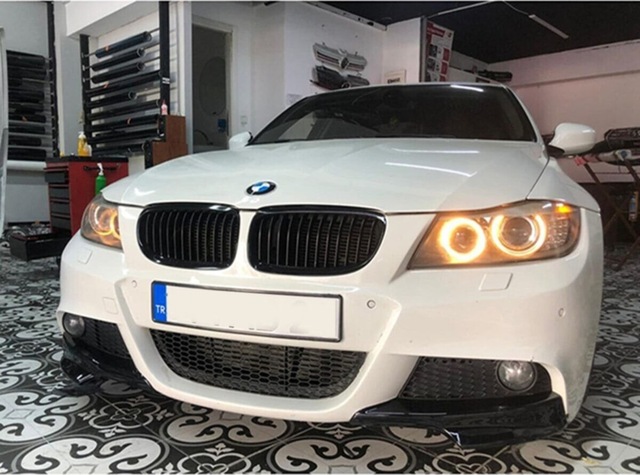 Bmw E90 3 Serisi Ön Tampon Flap Seti M Techinc P Black 2008 - 2011 Abs Plastik