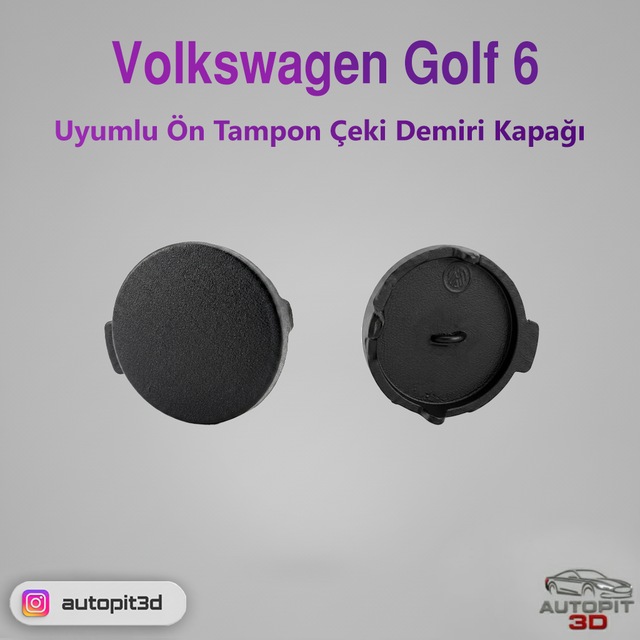 Volkswagen Golf 6 Uyumlu Ön Tampon Çeki Demiri Kapağı