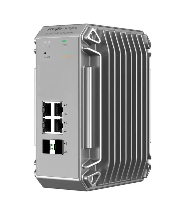 Ruıjıe Reyee Rg-nıs3100-4gt2sfp-hp 4 Port Gıgabıt +2x1gb Sfp Endustrıyel 120w Poe Swıtch