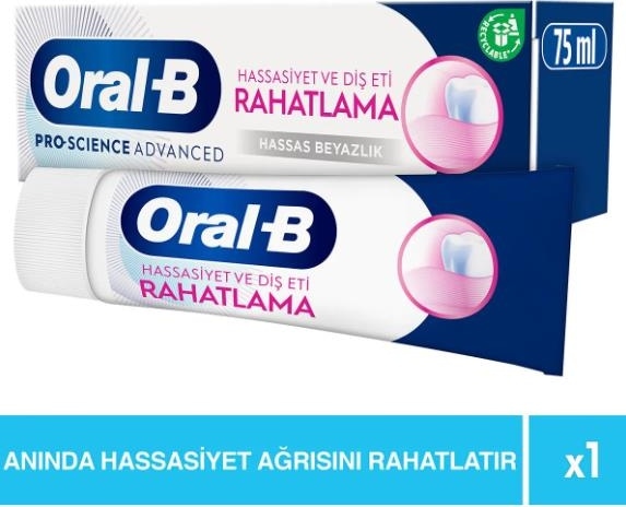 Oral-b Pro-science Advanced Hassasiyet Ve Diş Eti Rahatlama Ferah Beyazlık Diş Macunu 75 Ml Diş Hassasiyeti