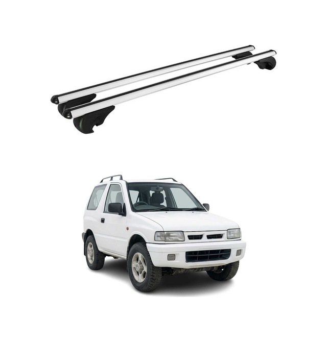 Ford Maverick 1993-1998 / Nissan Terrano Iı 1993-1998 Arası Uyumlu Port Bagaj Taşıyıcı Ara Atkı Alüminyum Gümüş 2 Parça