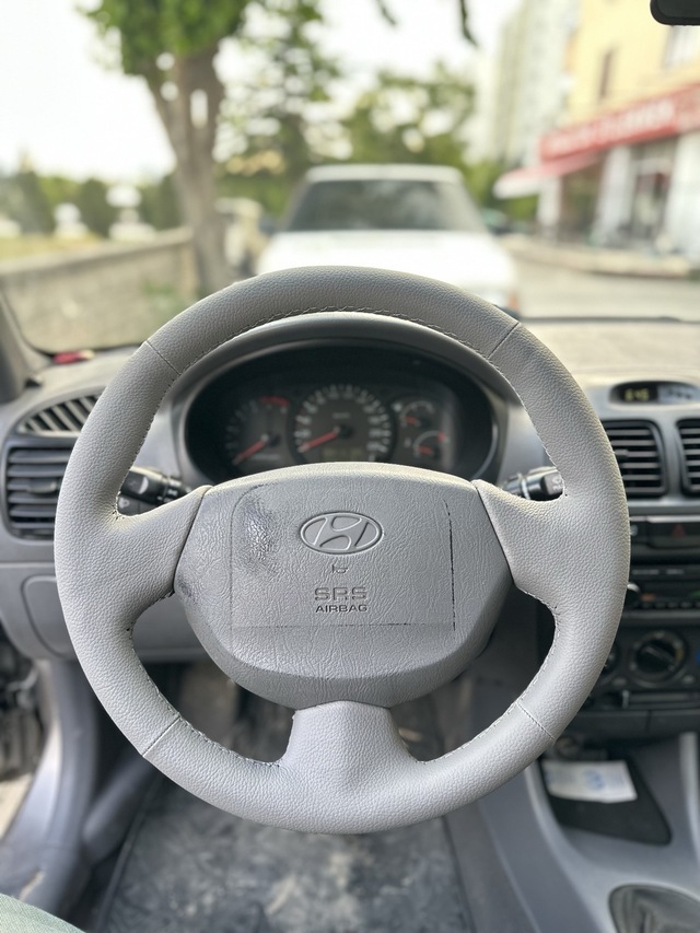 Hyundai Accent Admira Araca Özel Direksiyon Kılıfı Airbeg Gri Ren