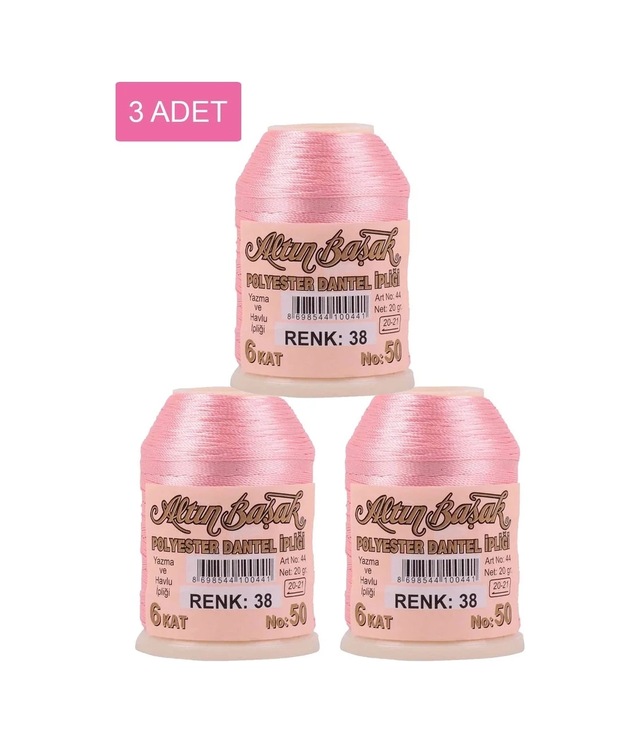 Ers 3 Adet Altınbaşak Oya Ve Dantel İpi 20 Gr - Royaleks - No: 038