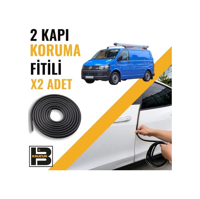 Volkwagen Transporter Panelvan T6 Kapı Koruma Fitili-iki Kapı-siyah-bm1129