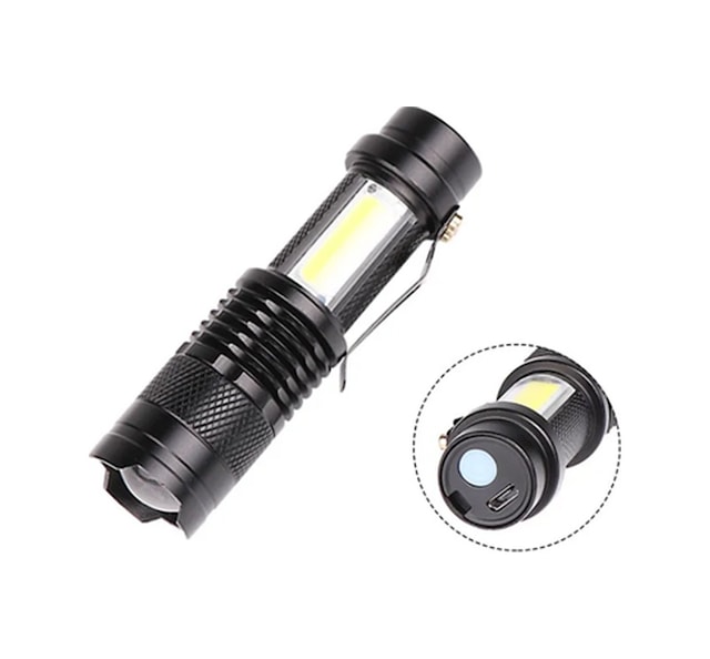 Taşınabilir Şarjlı Led Fener - 4 Modlu, 2000lm, Ayarlanabilir Konsantrasyon Yeni Nesil
