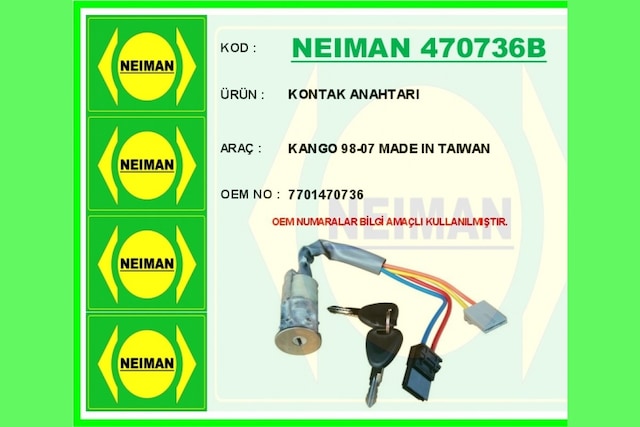 Kontak - 557 - Kilidi - Anahtarlı Renault - Dpmıx-hb - Goo 98-07