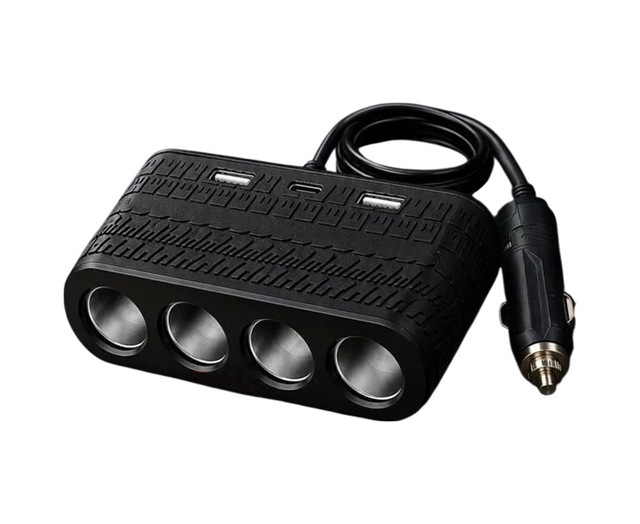 4 Port Araç Çakmak Çoklayıcı 2 Usb+type-c Şarj Girişli Çakmak Çoklayıcı