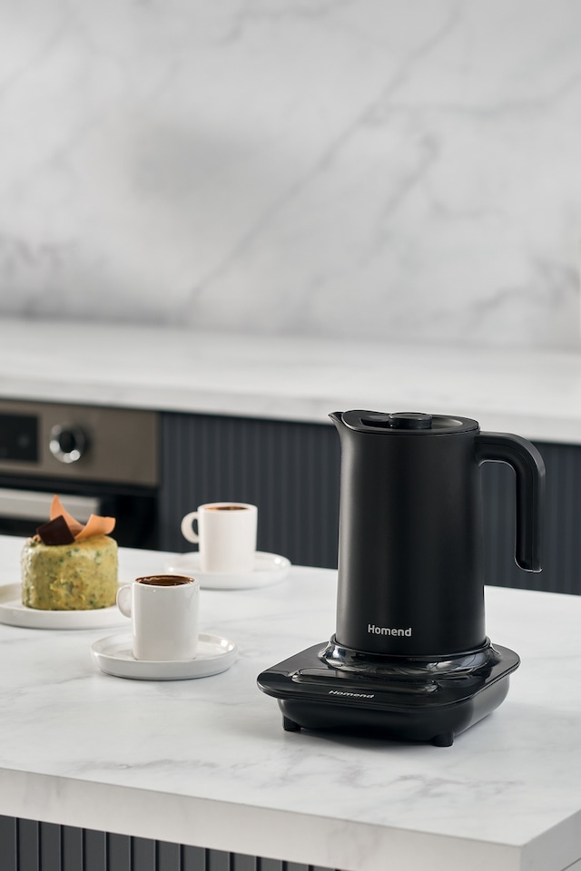 Homend 1889H 5 Fincan Kapasiteli Otomatik Türk Kahve Makinesi, Mini Kettle ve Süt Isıtıcı 3 in 1 Makinesi