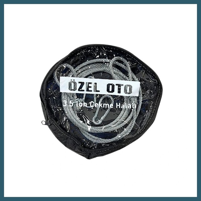 Bezos 3.5 Ton Araç Çekme Halatı Çelik Ob