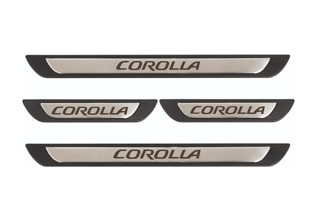 Toyota Corolla 2014-2018 Old Krom Kapı Eşiği 4 Parça Paslanmaz Çelik