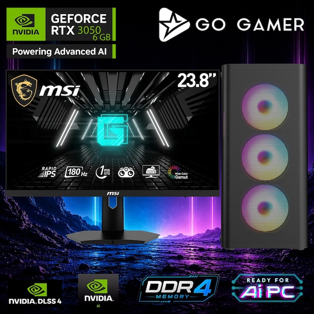 Go Gamer AE59D Ryzen 5 5500 RTX 3050 32GB RAM 1TB SSD