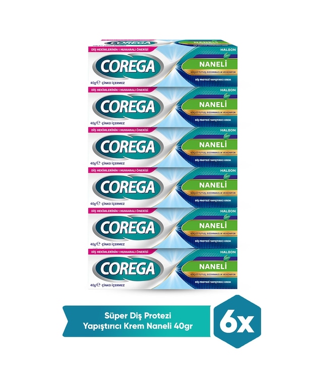 Corega Süper Protez Yapıştırıcı Krem 6 x 40 G