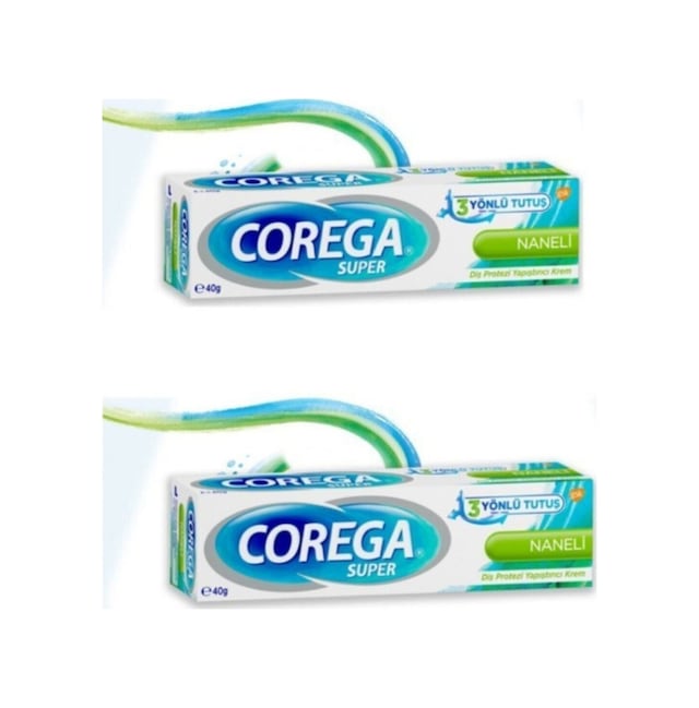Süper Protez Yapıştırıcı Krem Naneli 40gr X2