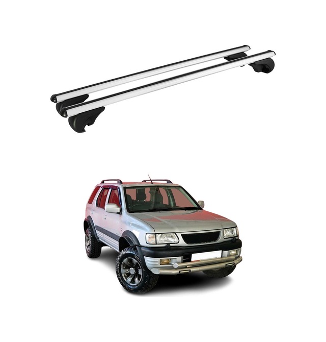 Opel Frontera Iı 1998-2004 Arası Uyumlu Port Bagaj Taşıyıcı Ara Atkı Alüminyum Gümüş 2 Parça