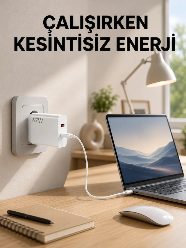 Ers 67 Watt Turbo Şarj Cihazı Motorola G30 G50 G60 G82 Uyumlu Yeni Nesil