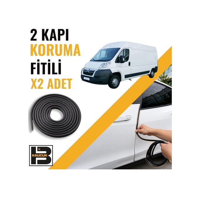 Citroen Jumper Panelvan 2007-2014 Kapı Koruma Fitili-iki Kapı-siyah-bm1152