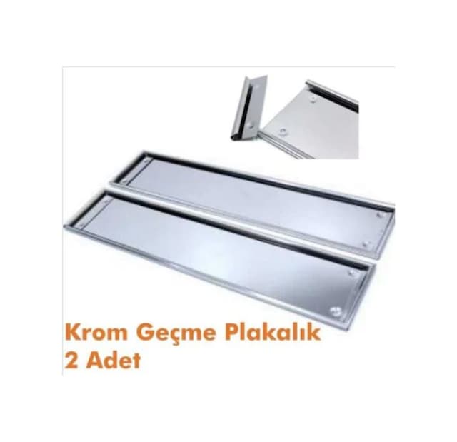 Paslanmaz Metal Plaka Altlığı Krom Plakalık 2 Adet 434657511