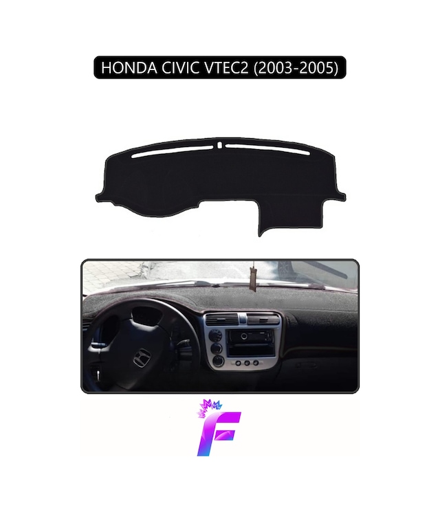 Honda Cıvıc Vtec2 2003-2005 Uyumlu Torpido Örtüsü Yansıma Önleyici Hızlı Montaj Koruma F78 Torpido Halısı