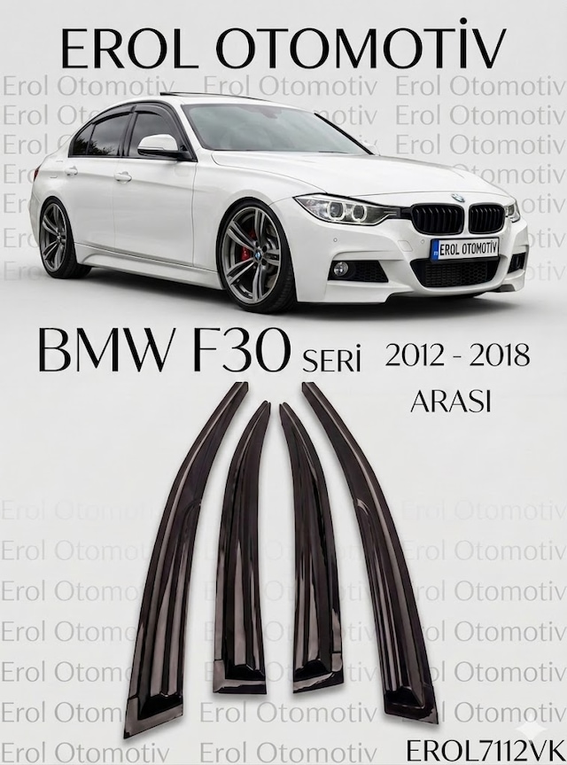 Bmw 3 Serisi F30 2012-2018 4'lü Sedan Cam Rüzgarlığı Siyah