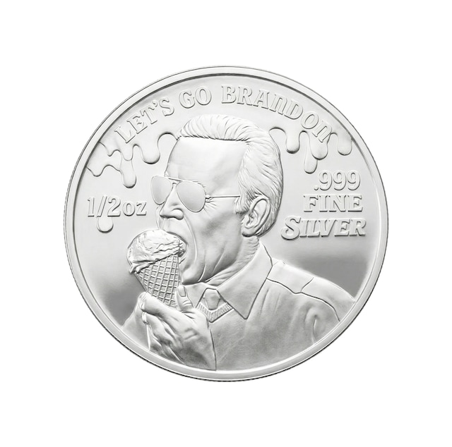 AgaKulche FJB Lets Go Brandon Gümüş Sikke Coin