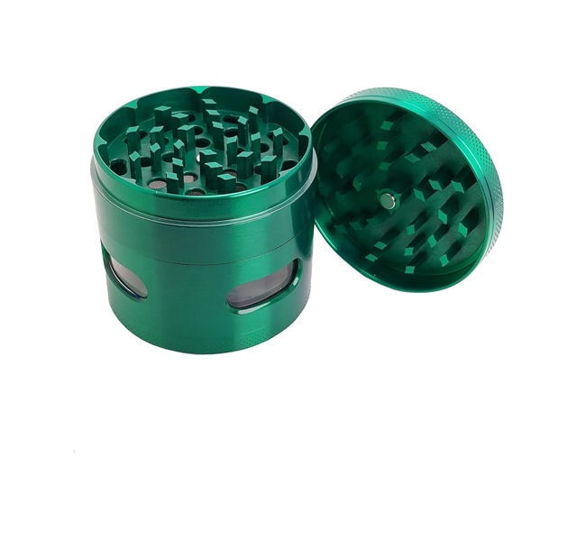 Pencereli 63 Mm. Yeşil Tütün Baharat Herbal Öğütücüsü Parçalayıcı Pt94ys