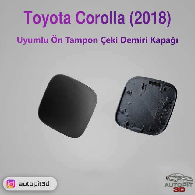 Toyota Corolla 2018 Uyumlu Ön Tampon Çeki Demiri Kapağı