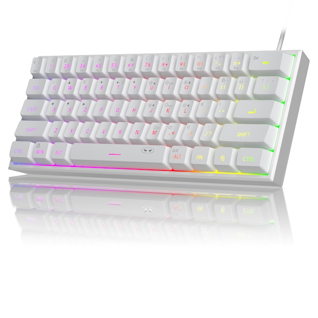 Magegee Ts91 61 Tuş Rgb Kablolu Beyaz Membran Türkçe Q Gaming Klavye