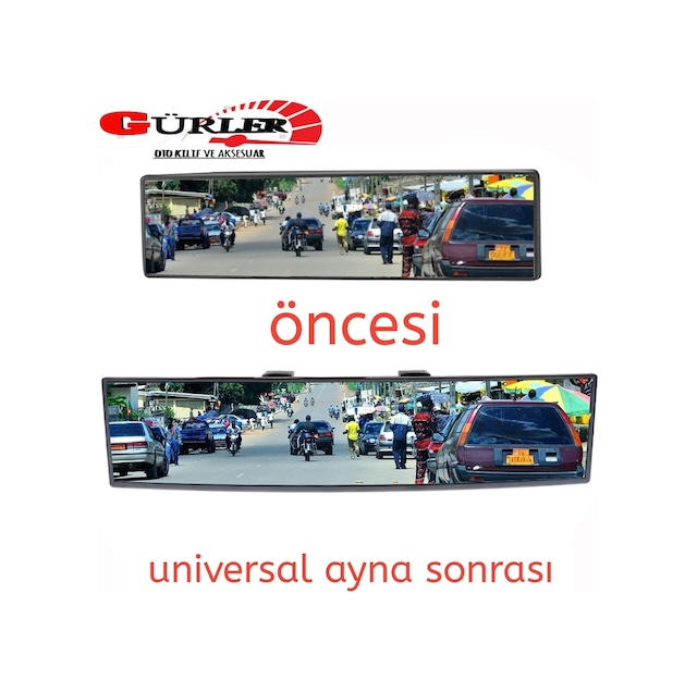 Oto Iç Dikiz Ayna Makaslı Geçme Araç Içi Ayna Ayarlı 300Mm