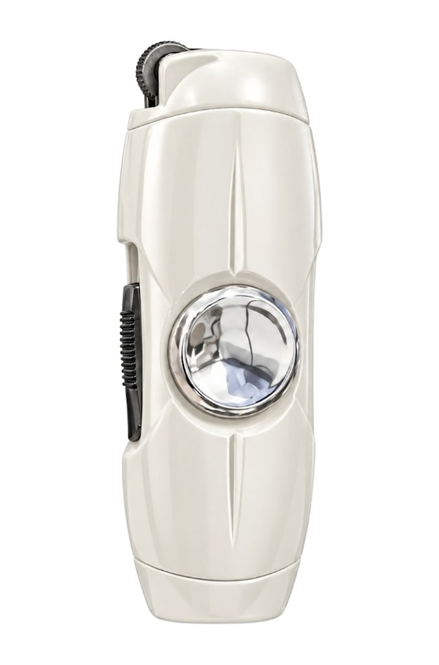 Hunter Tek Torch Pürmüz Beyaz Slim Metal Puro Çakmağı & Stres Çarkı Ack078