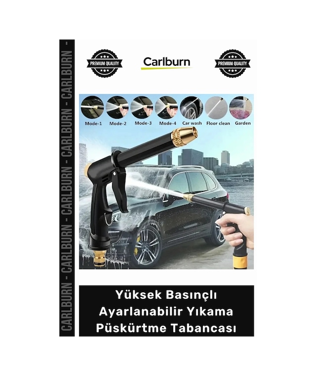 Özel Üretim Tazyikli Hortum Yüksek Basınçlı Ayarlanabilir Bahçe Sulama Oto Yıkama Püskürtme Tabanca