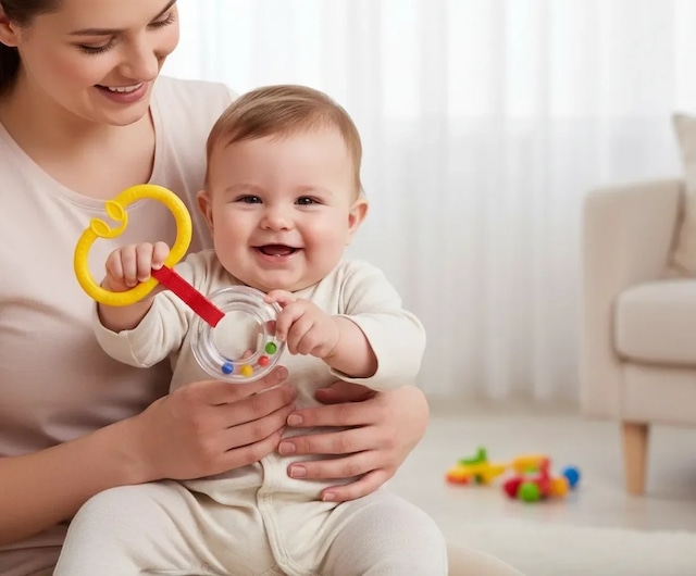 Babyjem Pusete Asılabilir Oval Sesli Çıngırak Yeşil