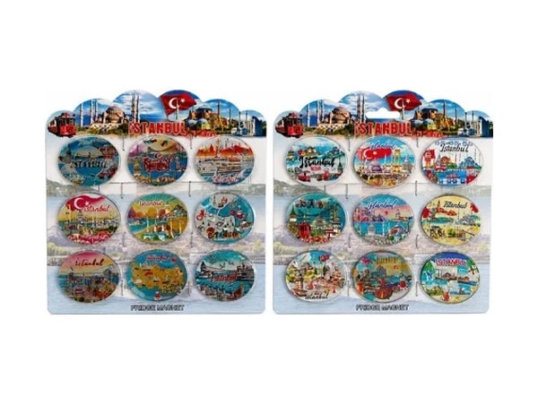 Lb İstanbul Temalı Silikon Buzdolapı Süsü Magnet 9'lu Set
