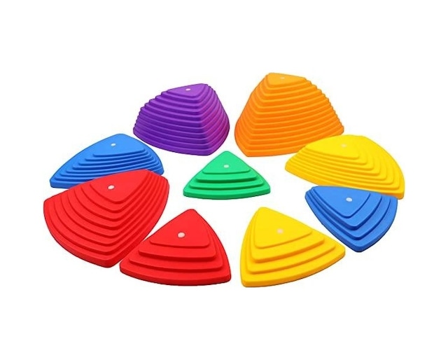 Renkli Nehir Taşları 9 Lu Set Denge Taşları