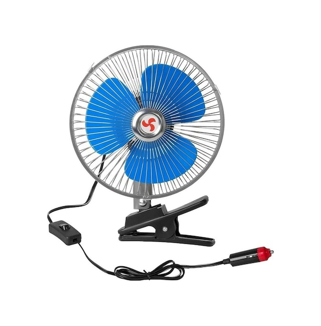 Mega Oto Market Araç Içi Vantilatör Oto Pervane 10" 12 Volt Uyumlu Mandallı Çakmaklık Girişli