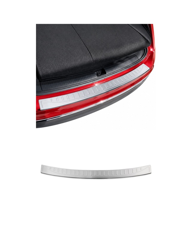 Vw Tiguan Iı / Tiguan Allspace 2016-2023 Uyumlu Krom Arka Tampon Eşiği Paslanmaz Çelik Taşlı Mat
