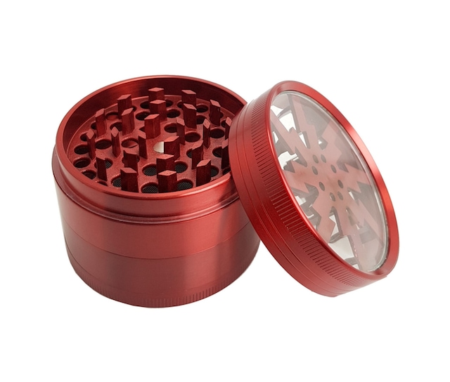 Kırmızı 63 mm. Tütün Baharat Herbal Öğütücüsü Parçalayıcı pt55krx