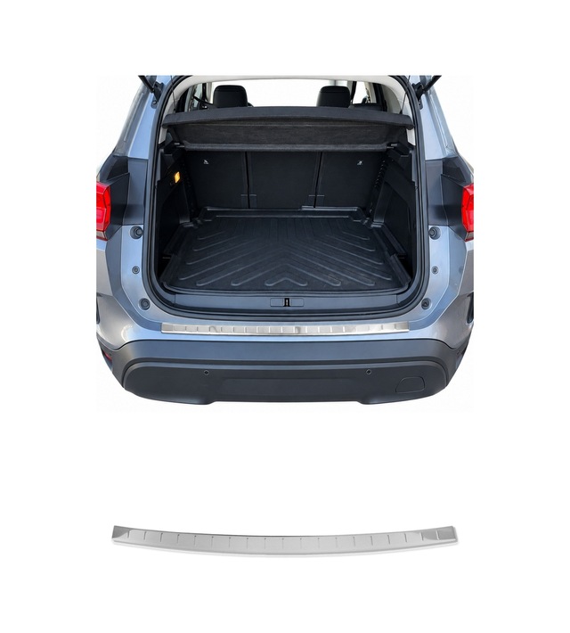 Citroen C5 Aircross 2018-2025 Uyumlu Krom Arka Tampon Eşiği Paslanmaz Çelik