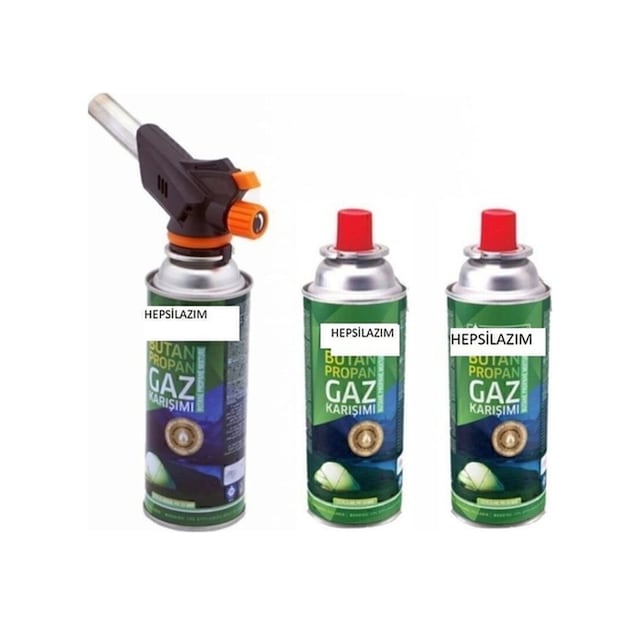 Hepsilazım Pürmüz Pratik Çakmaklı Ayarlı Tüp Hürmüz Set 4 Lü Set 227 Gr 1300 Alev Pratik Mangal Ateş Çakmağı