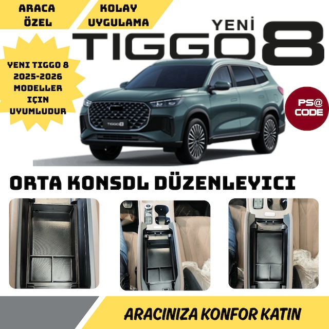 Yeni Tiggo 8 Orta Konsol Düzenleyici-organizer