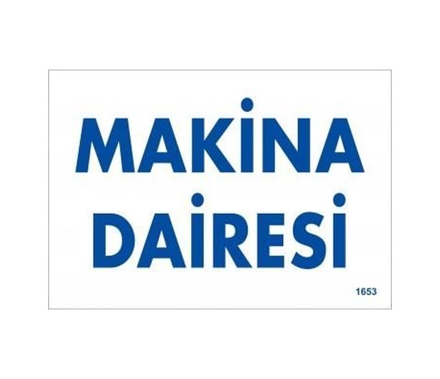 Buradabulabilirsin Makine Dairesi Uyarı Levhası 17,5x25 Kod:1653 Nl