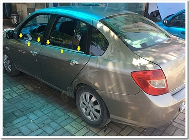 Markadan Renault Clio Symbol Krom Cam Çıtası 2009-2012 4 Parça Pa