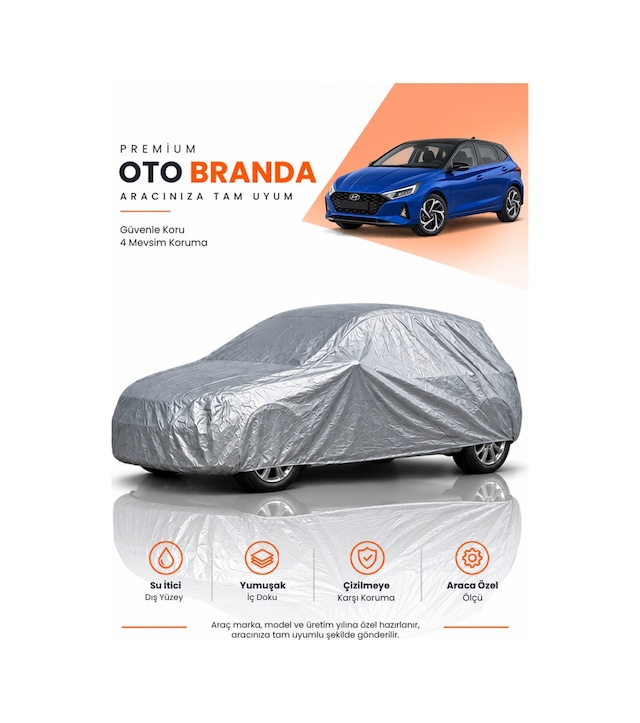 Hyundai I20 2020-2026 Hatchback Uyumlu Araba Brandası Oto Branda Araba Örtüsü Araç Çadırı