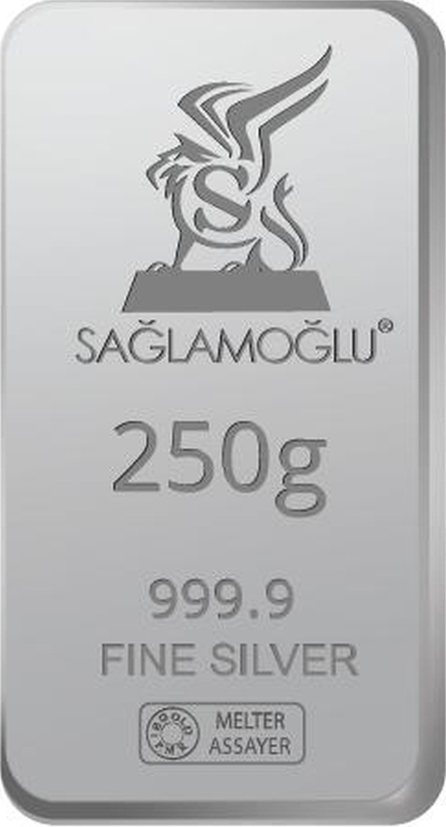 250 Gram Külçe Gümüş 999 / 999,9 Saflık Yatırımlık Gram Gümüş, Rafineri Ambalajlı