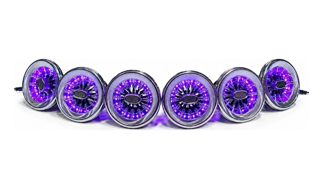 Vıp Universal Led Ambiyanslı Araç Klima Menfezi Bluetooth Kontrol 6 Li Set 9-10cm Çap
