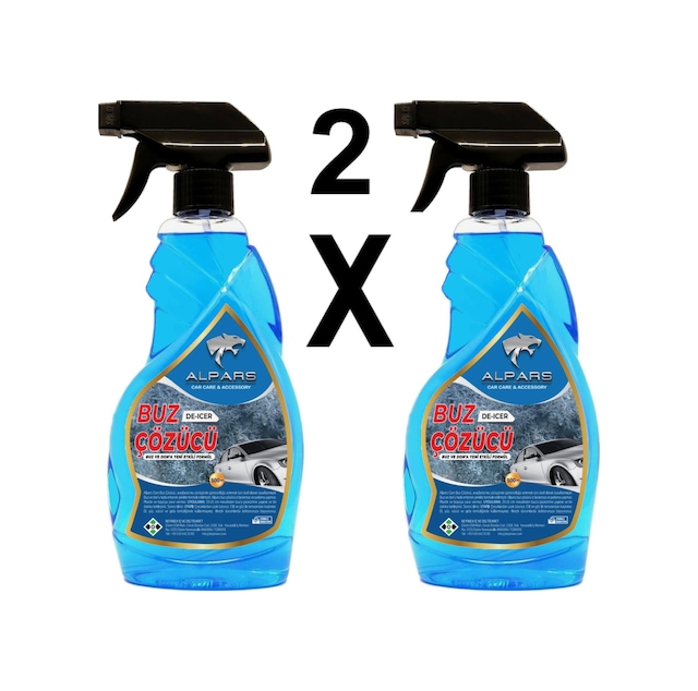 Alpars 2 Adet - Araba Cam Buz Çözücü Sprey Buzlanma Önleyici Görüş Kolaylaştırıcı Cam Sprey 500 Ml