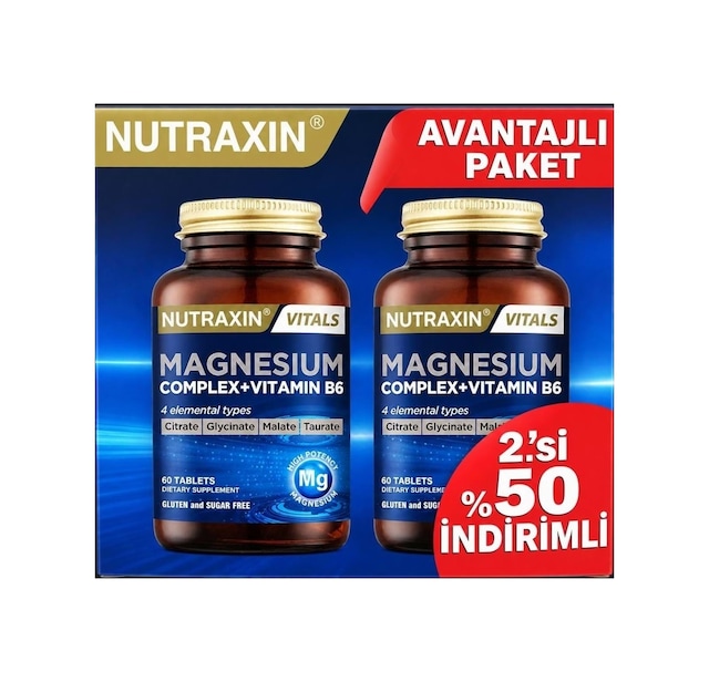 Magnesıum Complex Vitamin B6 60 Tablet 2.si %50 İndirimli
